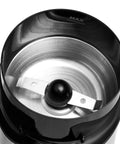 Interior view of Fast Electric Coffee Grinder For Home Use Easy To Use Coffee Bean And Spice Grinder with heavy duty stainless steel blades.