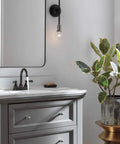 Modern bathroom with Centerset Two Handle Bath Faucet In Oil Rubbed Bronze For 4 Inch 3 Hole Install With ADA Compliance