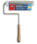 9 Inch Heavy Duty Paint Roller Frame With Wood Handle 5 Wire Cage 769 Style displayed vertically on white background