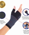 Compression Wrist Sleeve For Pain Relief And Thumb Support With Arthritis Care All Day Comfort Wear And Sport Ready Hand And Wrist Support Wrist Brace For Sprains Tendonitis And General Strain Black Small, showing breathable and durable fabric