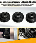 48P Beefed Up Pinion Gear Set 28T 29T 30T Hardened Steel 3.175mm Shaft With Screws And Hex For 1 By 10 RC Cars And Trucks