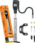 320 PSI High Pressure Bike Shock Pump with Gauge for Front Fork and Rear Suspension with accessories and box
