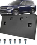 Front Bumper License Plate Frame Bracket Tag Holder For 2022 2023 2024 Jeep Grand Cherokee with screws