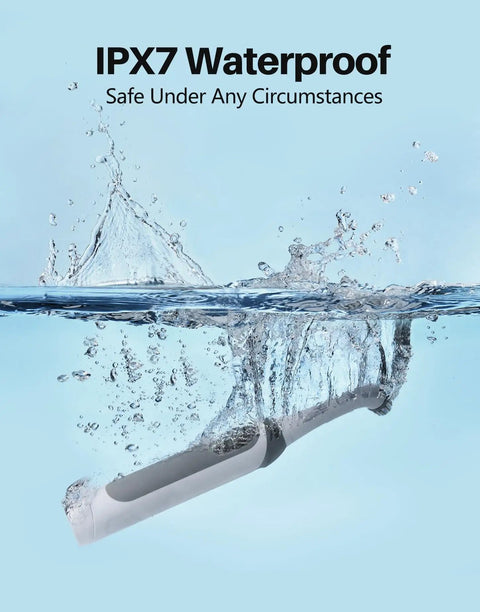 Rechargeable Cordless Grout Scrub Brush Kit IPX7 Waterproof submerged in water demonstrating waterproof capability