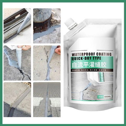 Ultra Tough Fast Dry Crack Sealant And Concrete Bonding Agent For Walls And Floors 500ml Repair Glue shown sealing cracks