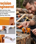 Man using Portable Chainsaw Sharpener Jig Kit With Hand Crank For Gas And Electric Saws Fast And Accurate Sharpening Tool
