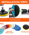 Pro Grade 36 Piece Diamond Polishing Pads Kit For Wet Use 4 Inch Grit Range 50 To 6000 installation steps for sandpaper
