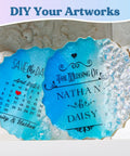 Custom resin coasters made with Coaster Making Kit With Epoxy Resin 16oz Molds Mica Powder Gold Flakes Mixing Cups Gloves And More