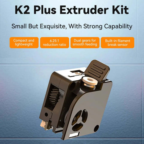 K2 Series Extruder And Nozzle Upgrade Kit For K2 Pro And K2 Plus 3D Printers shown with dual gears for smoother, faster prints