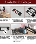 Installation steps for Door Hinge Mortiser Kit With Router Template For DIY Friendly, Pro Grade Install Adjustable Jig