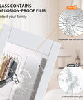 White Bifold Barn Doors 24X84 Inch Featuring Killer Full Length Mirror Easy Glide Hardware Super Solid Frame showing explosion-proof film protection.