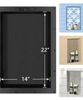 Shower Niche Shelf For Tiled Bathrooms 17 By 25 By 4 Inches Water Resistant Large Wall Niche Insert Inside 14 By 22 Inches
