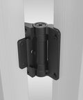 Heavy Duty Self Closing Gate Hinges With Adjustable Tension Springs for Vinyl PVC and Wood Pool Safety SHC135 Black Safetech.