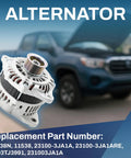 Alternator 150A 12V Replacement Fits 2013 JX35, 2014-2016 QX60, 2013-2017 Pathfinder, 2015-2017 Murano with car in background