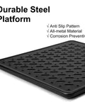 Close-up of anti-slip alloy steel platform for Heavy Duty Shipping Scale Workhorse 440Lb Max 10g Digital Postal Scale with corrosion resistance.