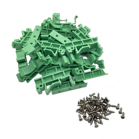 Fifteen Sets PCB DIN Rail Mounting Brackets With Screwdriver For 35mm C45 And 15mm Rails, Circuit Board Holder Clip For DIN Rail