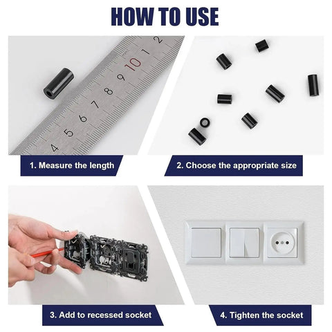 345 Pcs Black Nylon Electrical Outlet Spacers Kit Non Threaded Round Plastic Spacers Set In 15 Sizes M3 And M4 Inner Diameters 1 To 15 mm High Temperature Oil Resistant Corrosion Resistant Durable, how to use guide