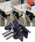 Premium Cast Iron Table Vise With Quick Opening Woodworking Clamp Tool showcasing a sturdy design for secure wood holding.