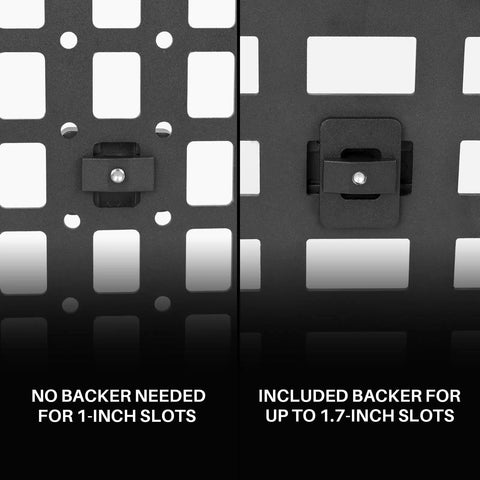 Universal MOLLE Mounting Bracket Base 4 Pack For Panels And Accessories Mounts Fits 1 To 1.7 Inch MOLLE Slots detail view
