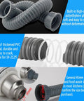 Flexible 1-1/2 Inch Kitchen Sink Drain Pipe With P Trap And Adapter showcasing expandable, durable material and easy installation.