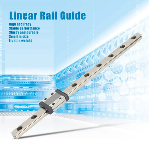 Mini Linear Rail Guide 200mm for CNC Machines and 3D Printers Smooth Precise Motion and Rock Solid Stability Bearing Steel Construction