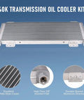 40k Transmission Oil Cooler Kit For Heavy Duty Van, Light Truck, RV And Towing, Low Pressure Drop, 40000 GVW, Mounting Hardware Included