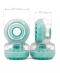 Outdoor Roller Skate Wheels 38mm By 62mm 80A Turquoise 4 Pack Durable Urethane For Park Ramps Street Bowls And Outdoor Skating