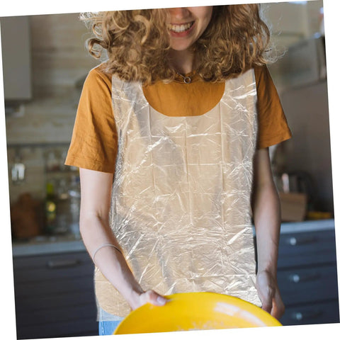 Get Ready To Tackle The Mess With This Slick Rock Solid Pack Of Twenty Five Chemical Resistant Waterproof Sleeveless Aprons In Transparent Plastic Perfect For Kitchen Grilling And Dirty Chores Giving You Zero Stress And Total Victory Today