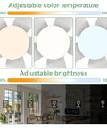 White 40 Inch Ceiling Fan With Lights And Remote Modern 5 Blade Design showing adjustable color temperature and brightness