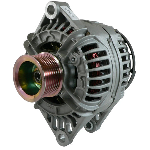 Road Ready Heavy Duty Replacement Alternator For Dodge Ram 5.9 Liter Pickup 1999 To 2002 Direct Fit 136 Amp External Regulator side view