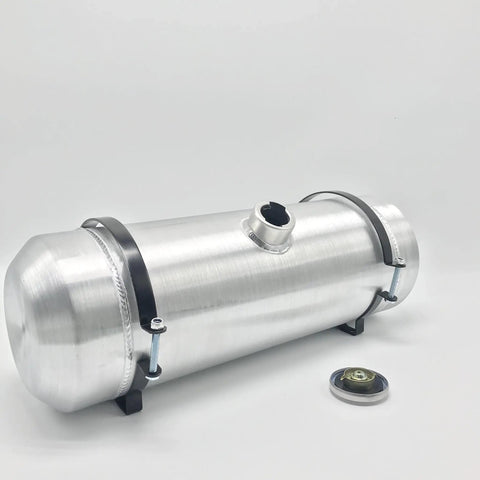 Aluminum Fuel Tank 5 Gallon For Cars And Hot Rods 8x24 Inch Center Fill One Quarter Inch NPT Outlet Gas Tank Lightweight Durable Auto Part