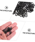 500 Pack Wave Washers Kit Spring Steel Compression Type Elastic Gaskets For Thrust Applications Prevent Loosening And Reduce Friction, Assorted Repair Washers For Auto Home And Shop, Durable Uniform Wave Height. black wave washers shown in hand