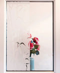 Privacy Glass Window Film Bamboo Pattern 17 Inches By 59 Inches Roll Reusable Static Cling Removable Window Covering on glass door