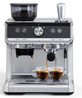 No Cap Best 20 Bar Espresso Machine With Built In Grinder And Stainless Steel Milk Frother For Creamy Cappuccinos featuring 58 mm portafilter.