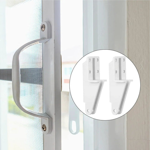 Door Closer Bracket Kit For Screen Doors, 2 Piece Post Jamb Hardware Replacement Parts, No Fuss Easy Install Repair Kit For Front Or Back Doors, Durable Door Closure Bracket Set