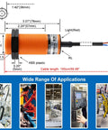 Diagram of Capacitive Proximity Sensor Cylindrical M30 Plastic Sn 15 mm 220V NC Contacts 2 Wire Cable 2mm with dimensions