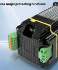 Close-up of Integrated Closed Loop Servo Stepper Motor 2.0Nm With 1000 Line Encoder, showing connector ports.