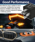 Heavy Duty 5 Pin Automotive Relay 12V 40A Plug In And Go Fuel Pump Starter Switch For Ford F150 Explorer Expedition Transit Runs Smooth Takes A Beating Every Day 2 Pack with connection terminals and vehicle lights.