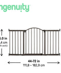 Extra Wide Baby Gate And Dog Gate For Hallways And Large Openings, Fits 44 To 72 Inch Openings, 36 Inch Tall, Hardware Mounted, Sturdy Bronze Finish
