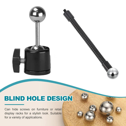 Eight 17mm Ball Nut Knobs With One Quarter Inch Twenty UNC Female Thread Eight Pack Carbon Steel Swivel Ball Joint Adapters