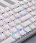 Wireless Mechanical Keyboard With Number Pad And Dynamic RGB Lighting Featuring Playful Jelly Cat Keycaps, close-up of keys.