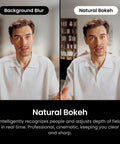 Comparison of background blur and natural bokeh for video quality using Flagship 4K PTZ Webcam For PC And Mac Boasting A Chunky One Point Three Inch Sensor Dope AI Auto Tracking Smooth HDR Video And Tight Beamforming Dual Mics Ideal For Savage Twitch Streams Or Dead Simple Zoom Calls.