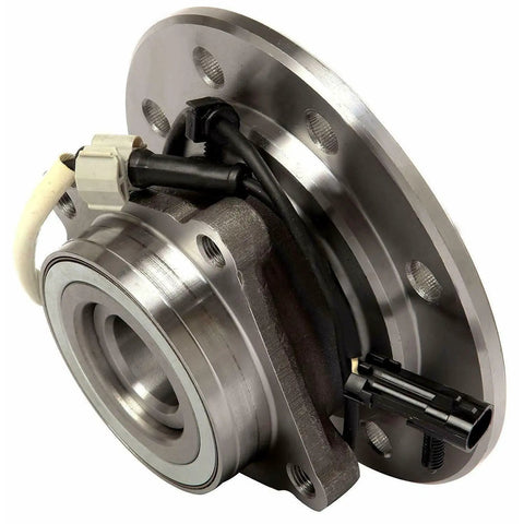 Front Wheel Bearings And Hubs Assembly Replacement For Chevrolet K1500 K2500 K3500 Suburban 1996 To 2000 left right view of hub with electrical connectors