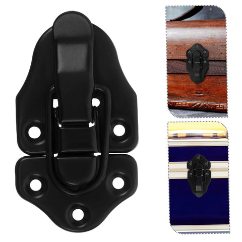 8 Pack Retro Duckbill Toggle Latch Locks For Jewelry Boxes, Toolboxes, And Suitcases, black stainless steel latch