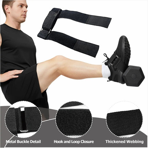 Weighted Dumbbell Ankle Strap For Leg Workouts Two Pack With Adjustable Hook And Loop Fasteners in use for hamstring curls