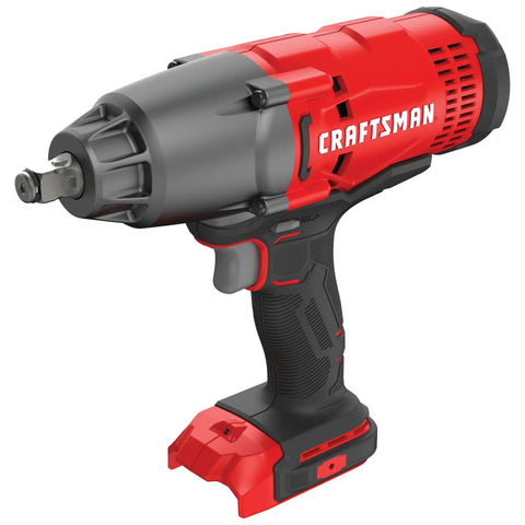 Beast Half Inch Cordless Impact Wrench Bare Tool With Hog Ring Anvil, 350 Ft-Lbs Torque, 2,500 IPM, red and black design.