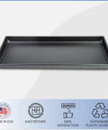 Heavy Duty HDPE HVAC Drain Pan Drip Tray For Electric Units AC And Heater Condensation Catcher Black 39.5 By 16.5 Inch