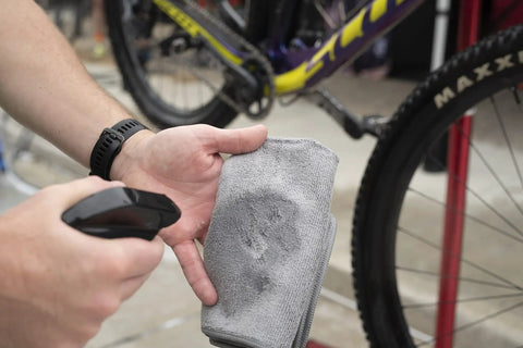 Waterless Ceramic Bike Cleaner Spray With Pina Colada Scent, 16 Oz, Quick Post Ride Shine, Safe On All Finishes, No Water Needed, Easy Touchup For Road, Mountain, And Gravel Bikes spray on bike towel