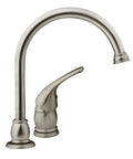 RV Gooseneck Kitchen Sink Faucet With Side Sprayer, Brushed Satin Nickel Finish, High Arc Spout, Easy To Use Single Lever Handle, Commercial Grade