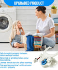 Mother and child with laundry basket next to washing machine, promoting Upgraded GE Washer Parts Kit With Mode Shifter Actuator Drive